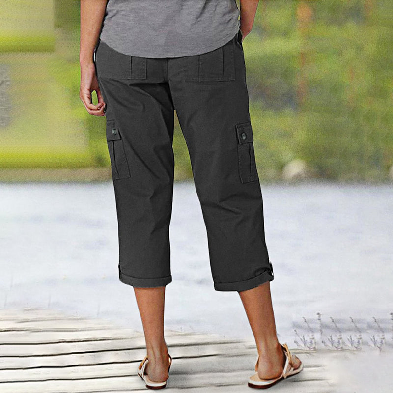 Van Delft Mode®| Capri Broek met Meerdere Zakken en Comfortabele Pasvorm voor Maximale Bewegingsvrijheid