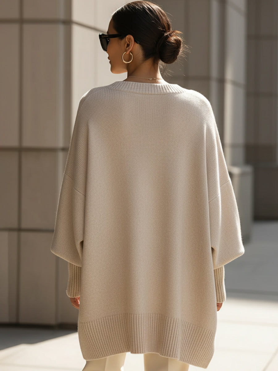 Van Delft Mode® | Oversized Lange Modieuze Trui