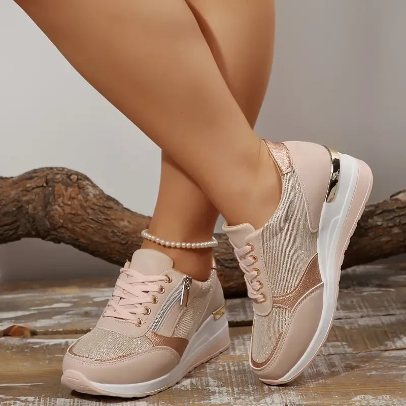 Elten® | Orthopedische sneakers met veters en een zijrits voor dames
