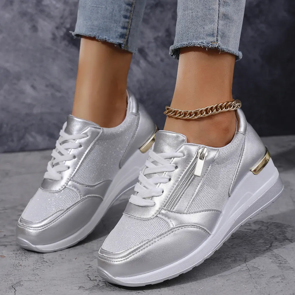 Elten® | Orthopedische sneakers met veters en een zijrits voor dames