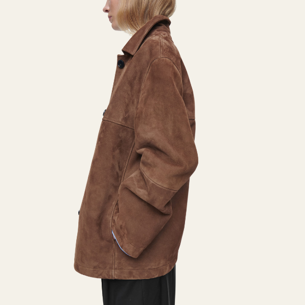 Van Delft Mode® | Collared Suede Jacket