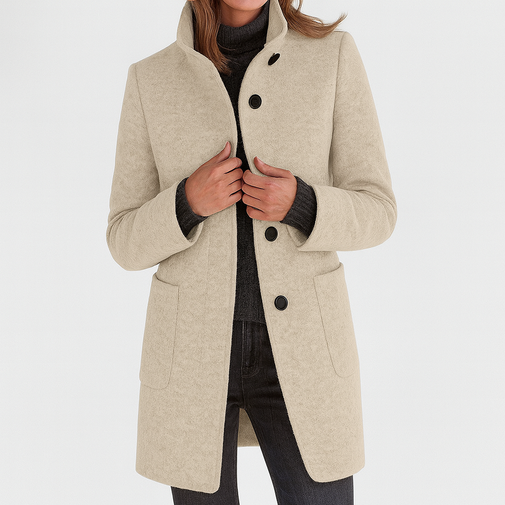 Van Delft Mode® | Damesjas met hoge kraag
