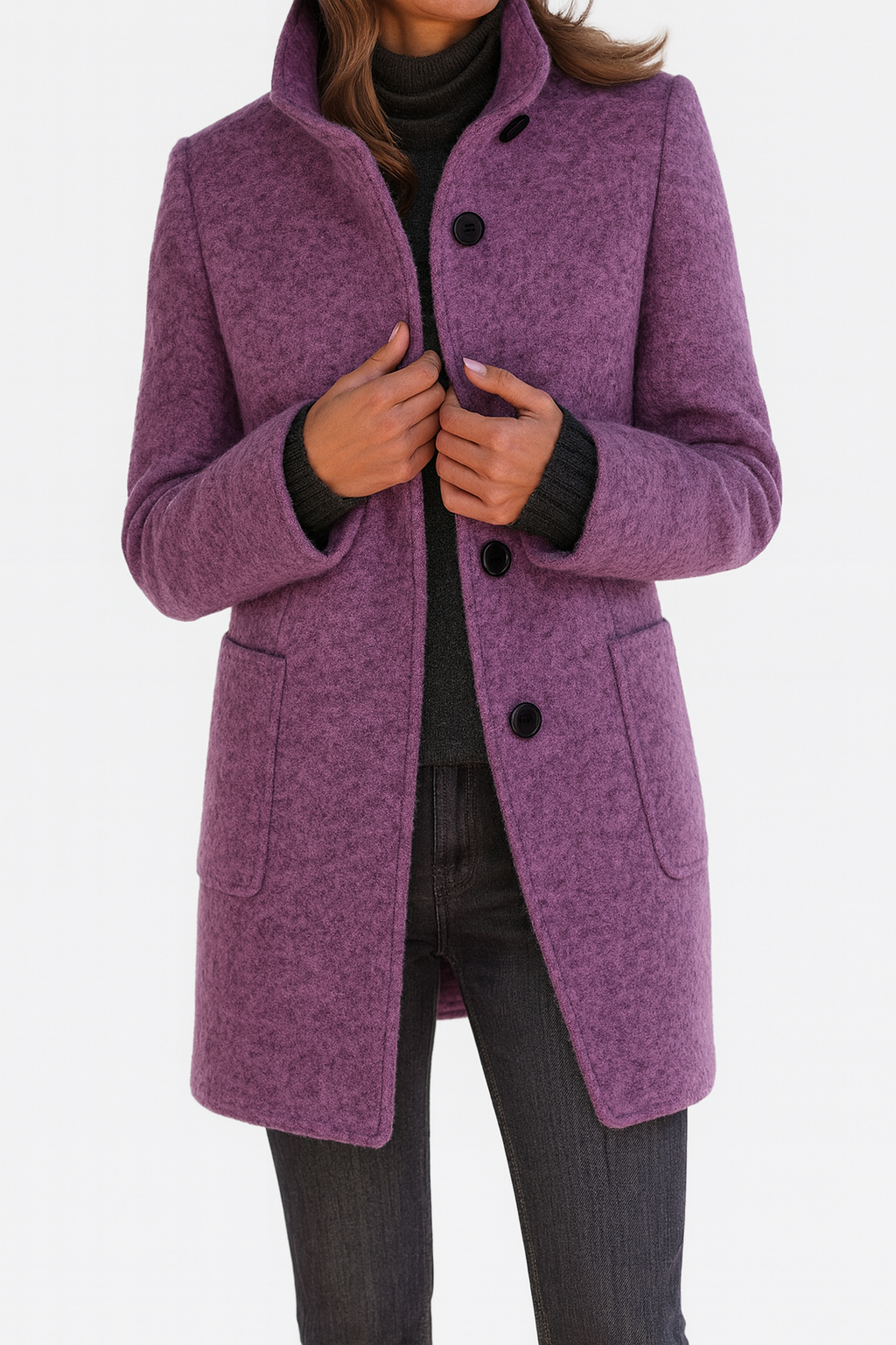 Van Delft Mode® | Damesjas met hoge kraag