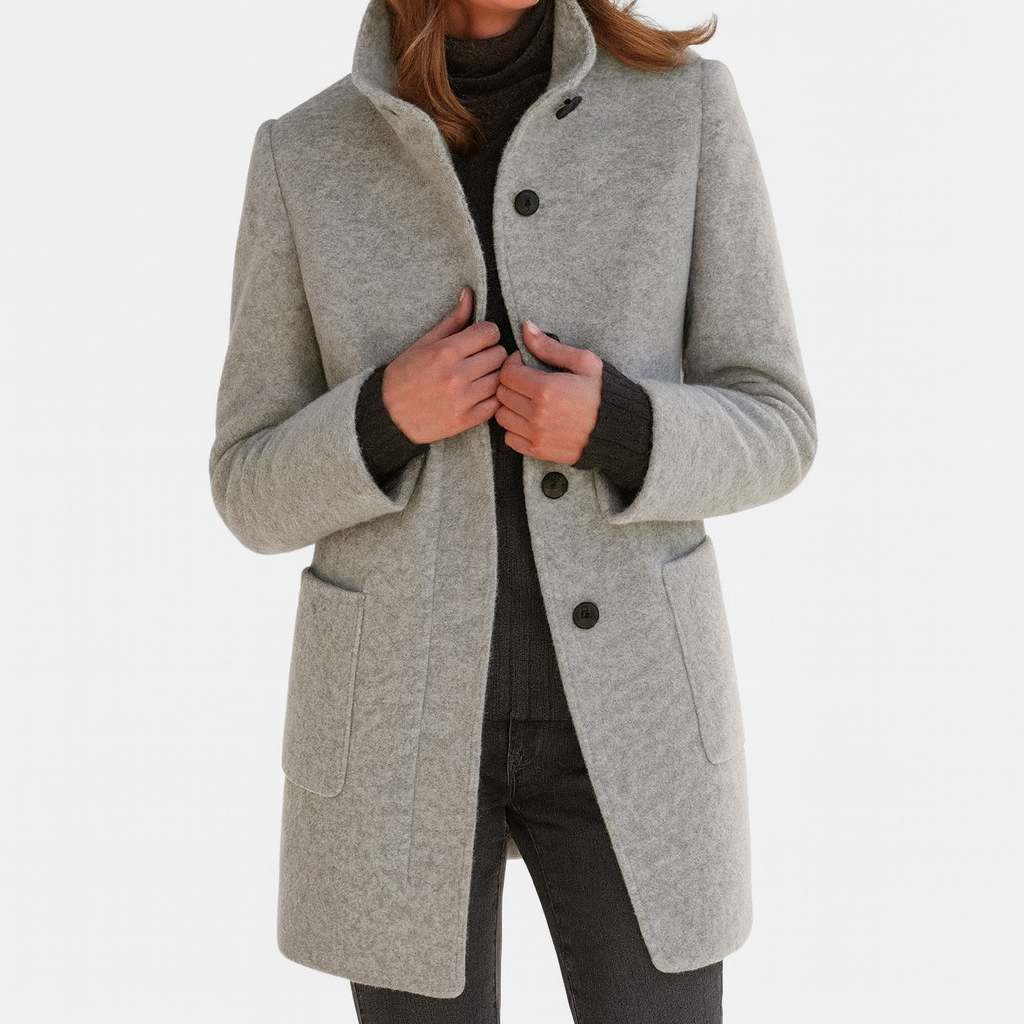 Van Delft Mode® | Damesjas met hoge kraag