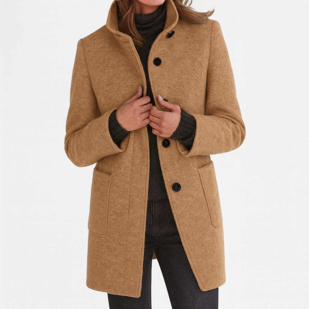 Van Delft Mode® | Damesjas met hoge kraag