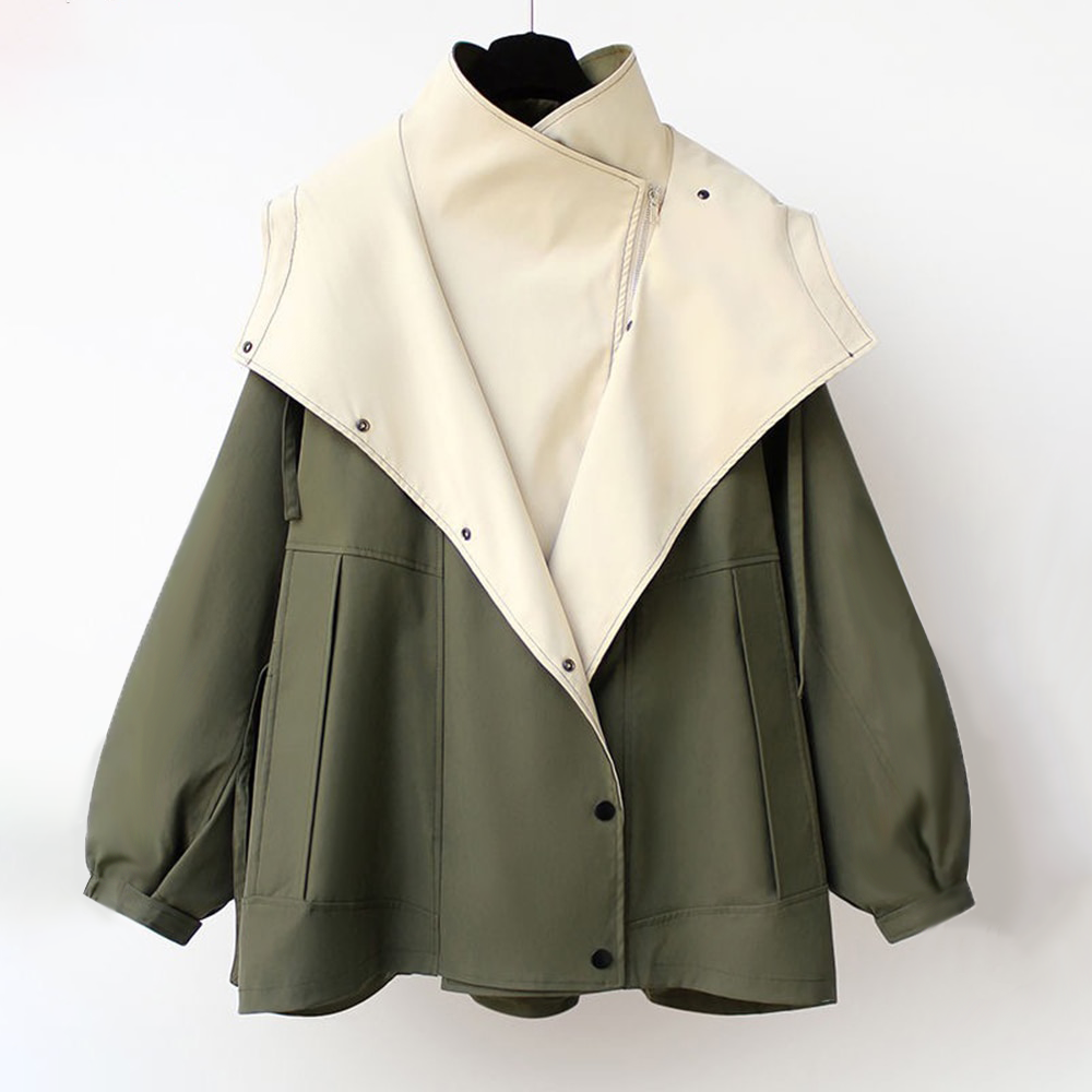 Van Delft Mode® | Moderne Tweekleurige Trenchcoat