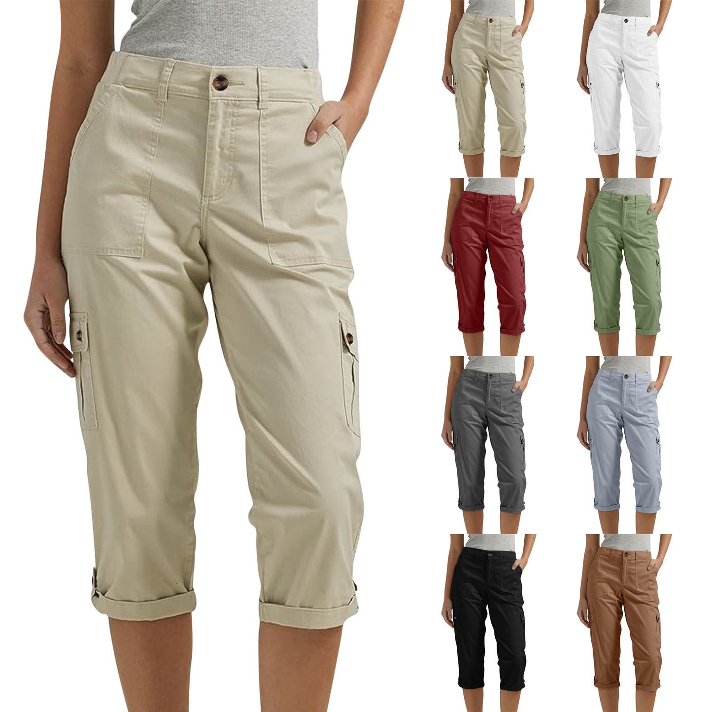 Van Delft Mode®| Capri Broek met Meerdere Zakken en Comfortabele Pasvorm voor Maximale Bewegingsvrijheid