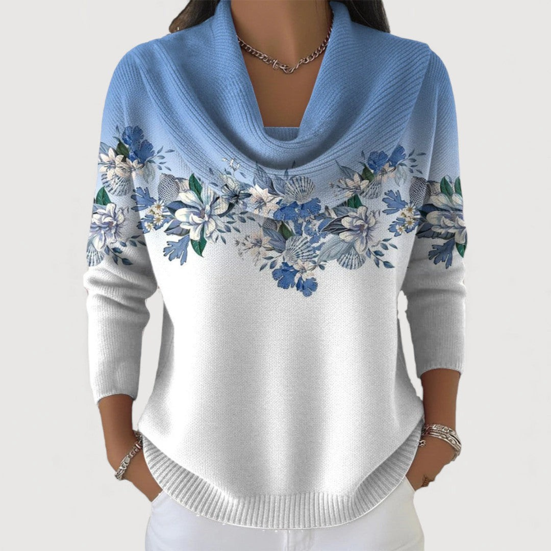 Van Delft Mode®| Alora bloemen trui (TIJDELIJK 1+1 GRATIS)