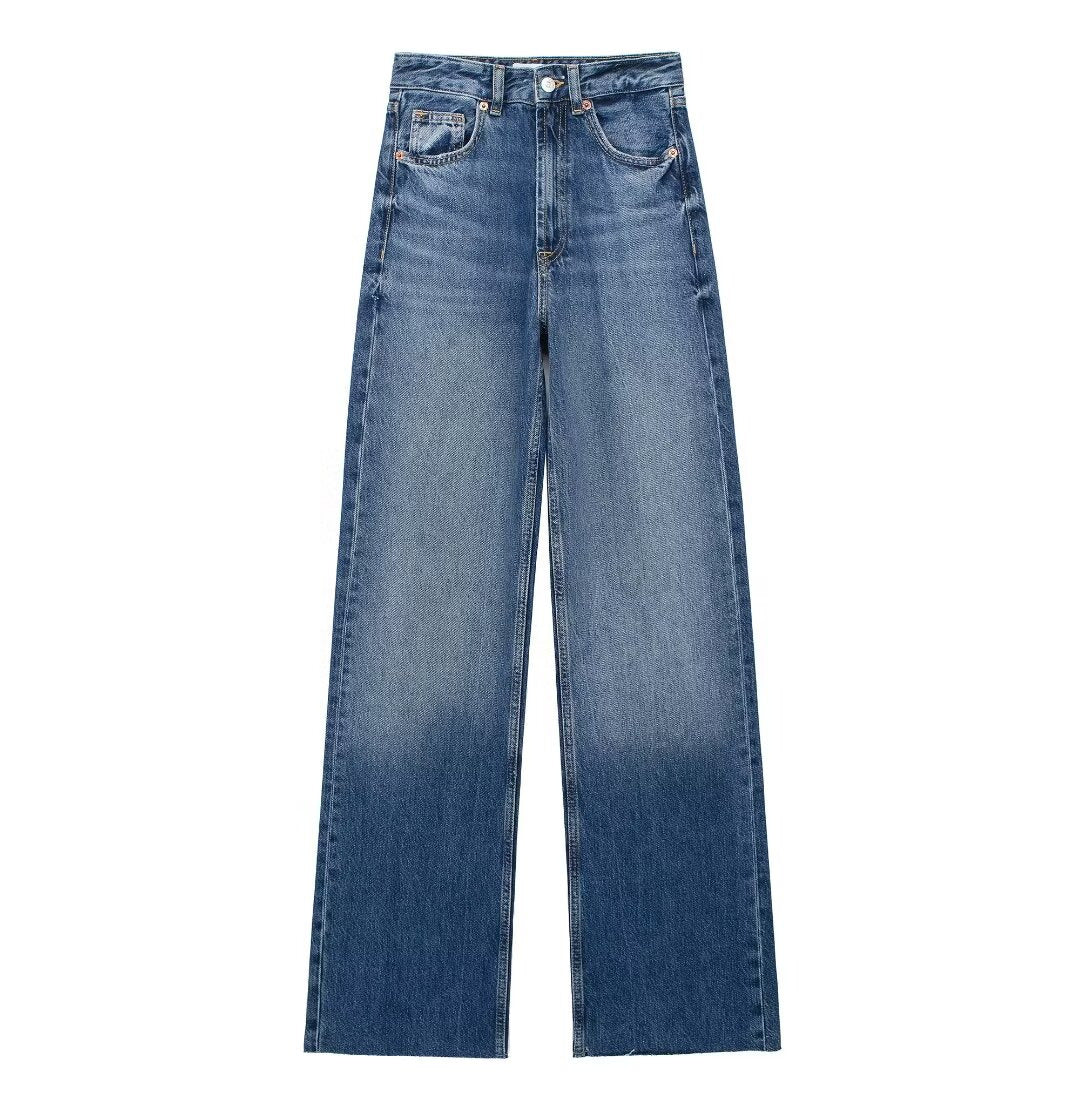 Van Delft Mode® | Blauwe Damesbroek Wide Leg