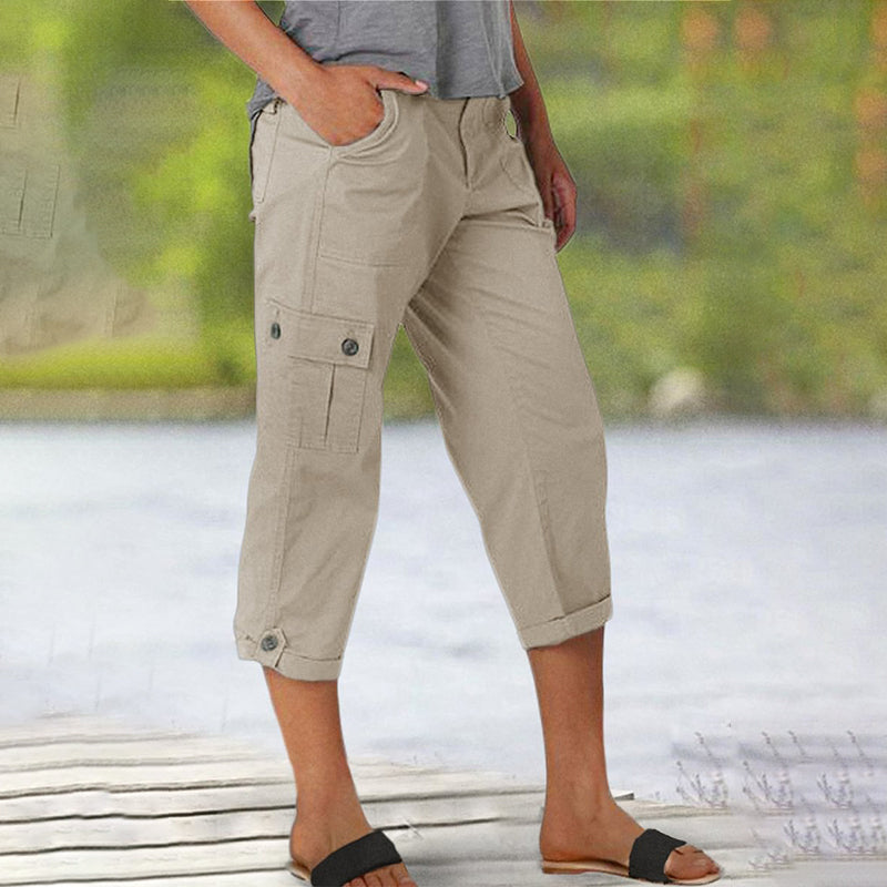 Van Delft Mode®| Capri Broek met Meerdere Zakken en Comfortabele Pasvorm voor Maximale Bewegingsvrijheid