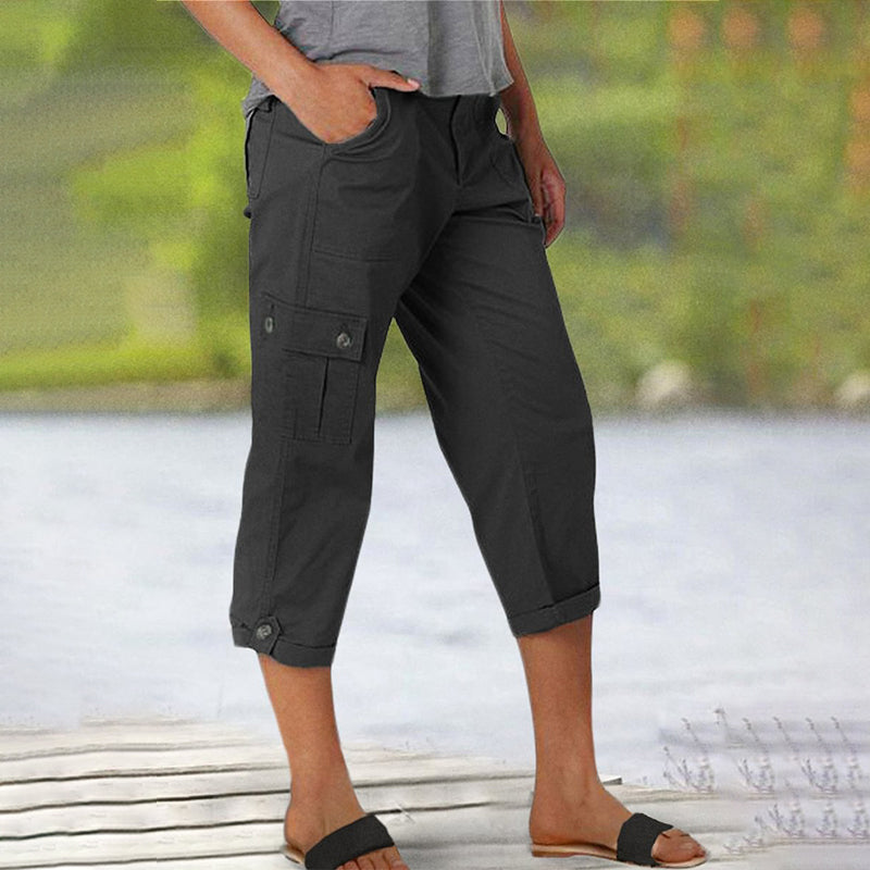 Van Delft Mode®| Capri Broek met Meerdere Zakken en Comfortabele Pasvorm voor Maximale Bewegingsvrijheid