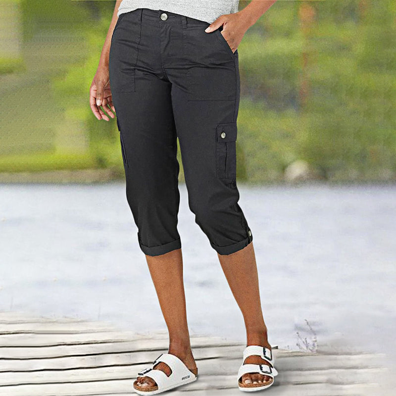 Van Delft Mode®| Capri Broek met Meerdere Zakken en Comfortabele Pasvorm voor Maximale Bewegingsvrijheid