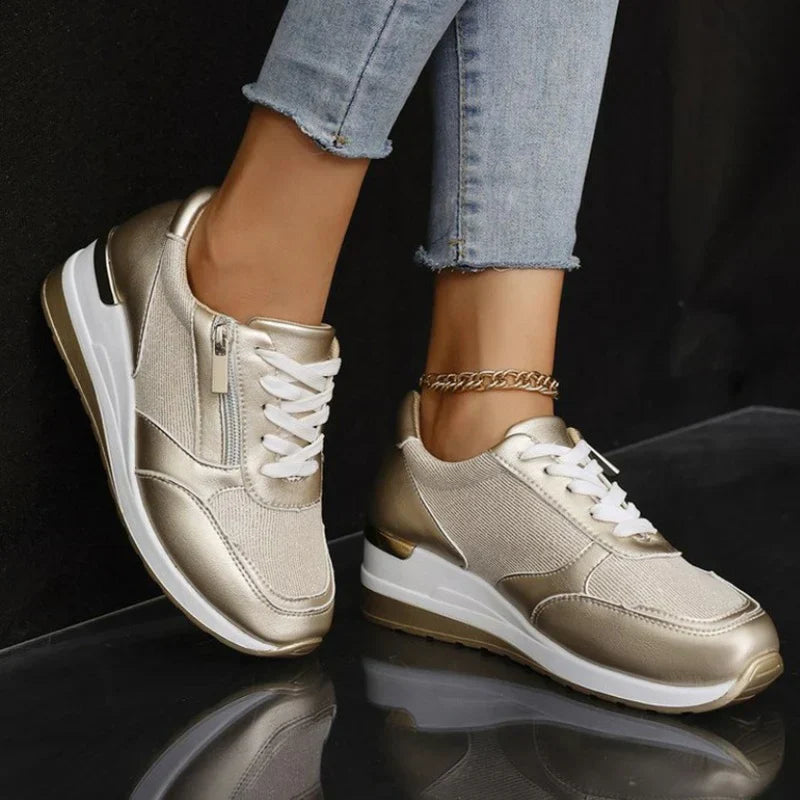 Elten® | Orthopedische sneakers met veters en een zijrits voor dames